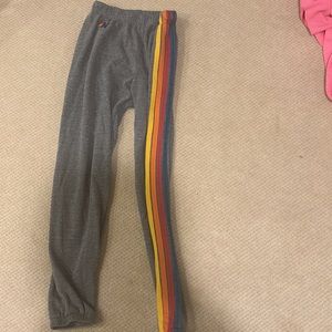 Aviator Nation 5 stripe sweat pants